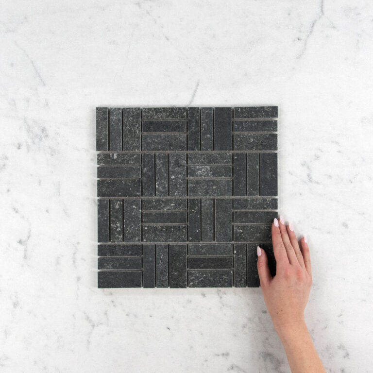 Fashion Stone Black Lappato Mosaic – 300×300