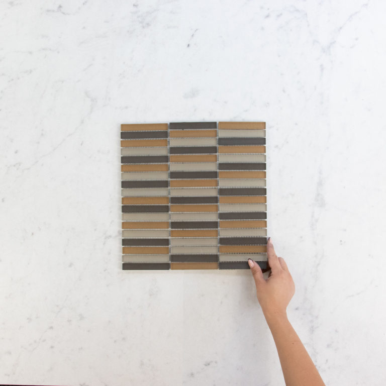 Multicolour Metallic New York Satin Blend Stack Mosaic – 300×300