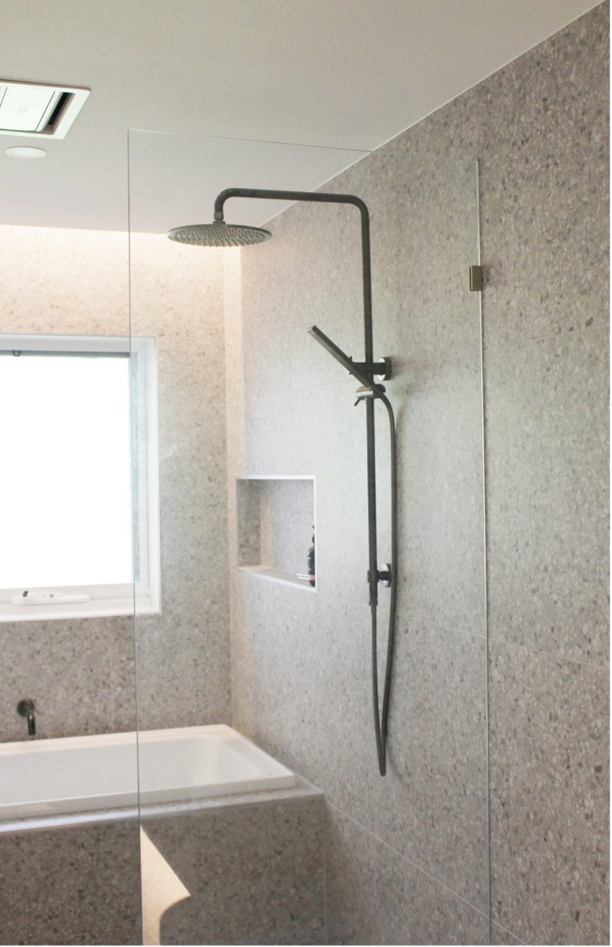 A Modern Terrazzo Tile Bathroom Renovation