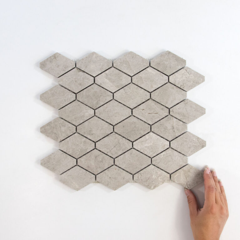 Tundra Light Grey Hex Mosaic Matt – 345×290